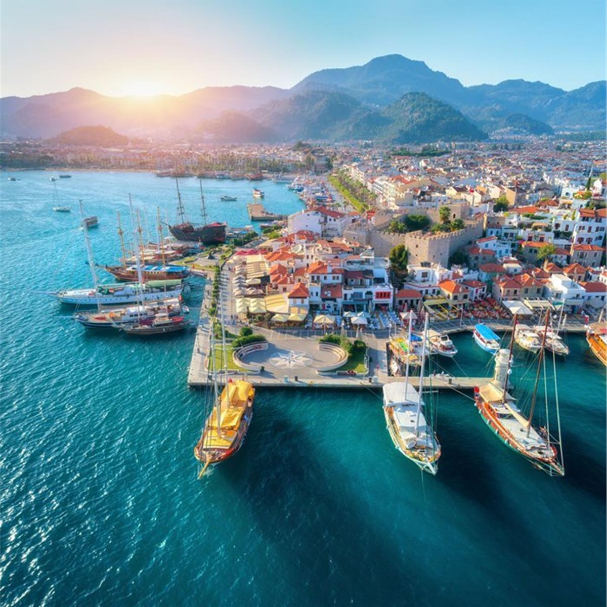 İzmir çıkışlı günübirlik Datça, Marmaris Kız Kumu, Turgut şelalesi turu