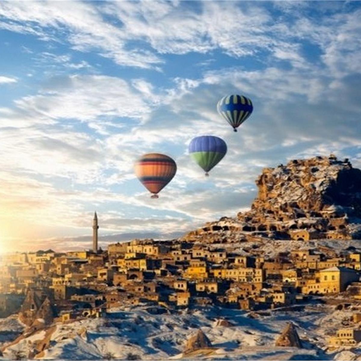 Kapadokya balonlar manzarı